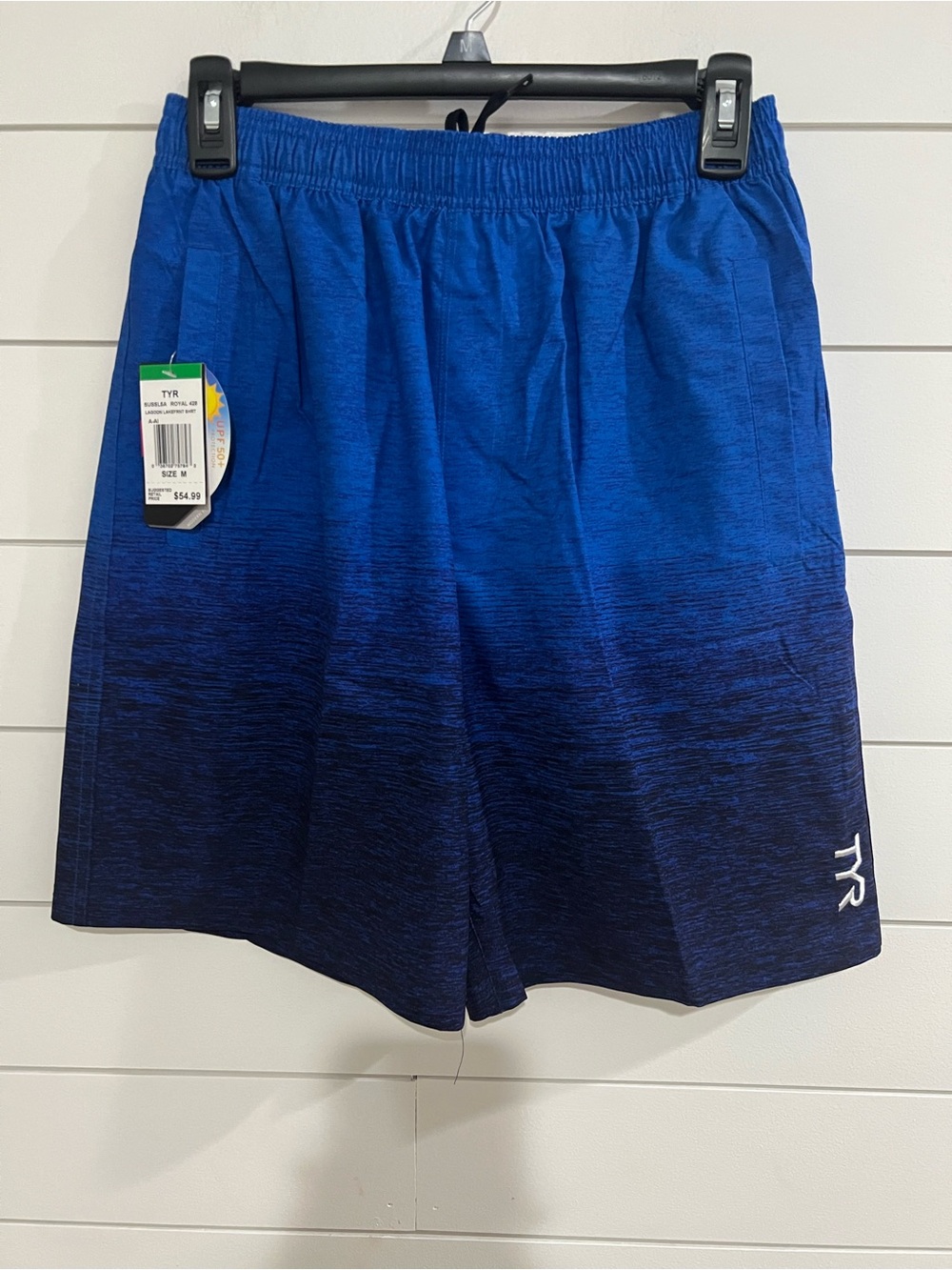 TYR Blue Ombre Athletic Swim Shorts